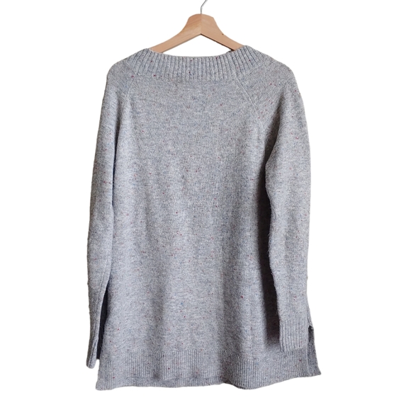 LOFT Pastel Speckled Multicolor Knit Tunic Length Sweater Top - Picture 2 of 5